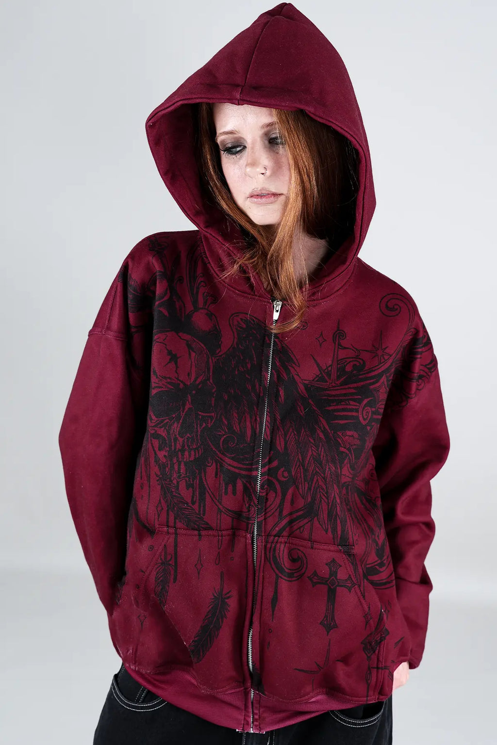 Slate Zip Hoodie (Rouge)