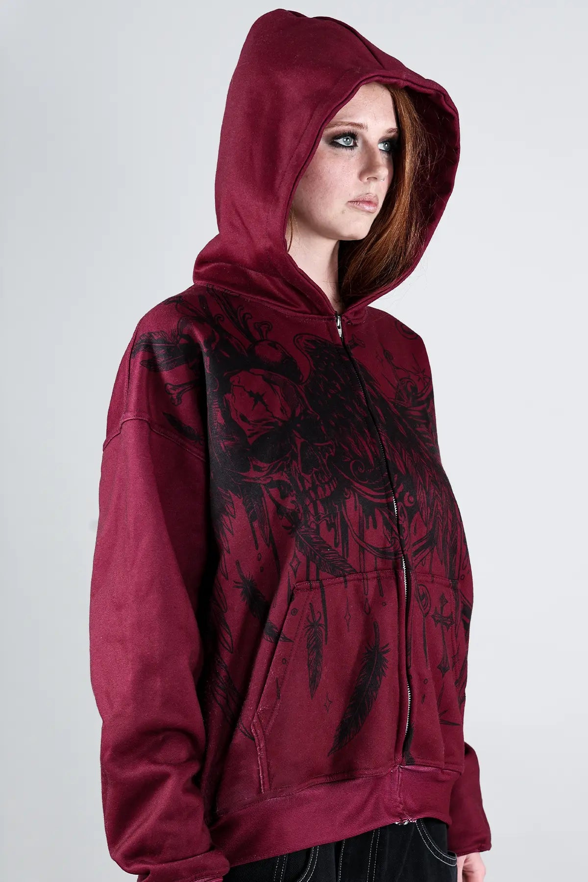 Slate Zip Hoodie (Rouge)