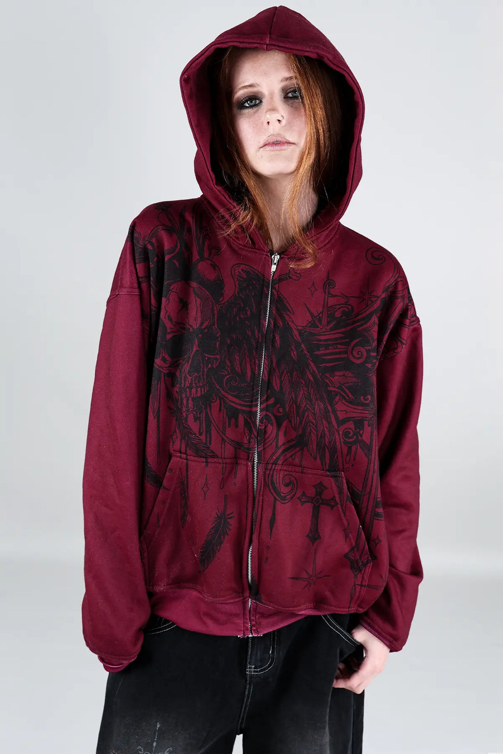 Slate Zip Hoodie (Rouge)