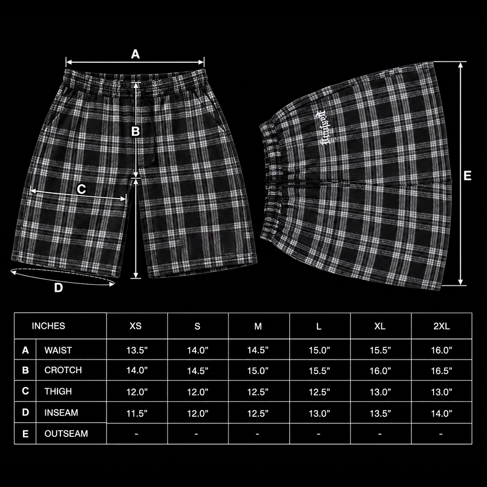 Plaid Shorts (Grey)
