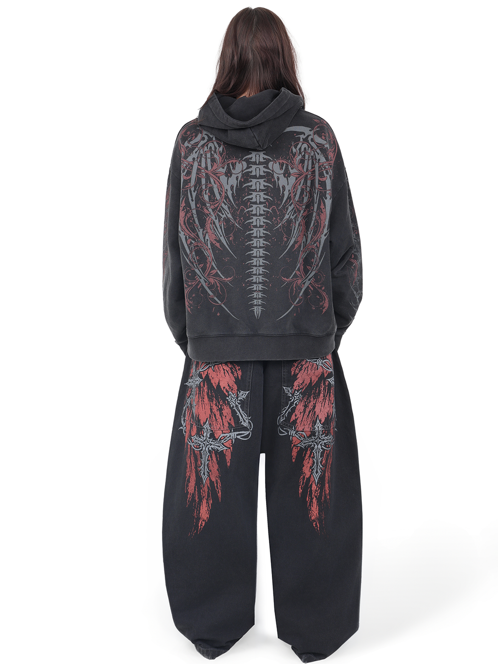 Skeletal Zip Hoodie
